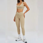 Yoga Clothes 2 Piece Women's Tracksuit Athletic Wear Fitness Suit Gym Outfits Workout Push Up Clothes Sports Bra Leggings Suit