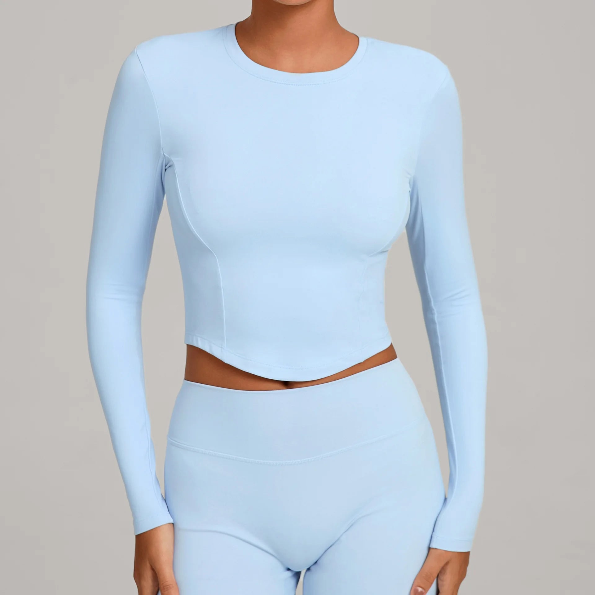 Yoga Long Sleeve Workout Top Gym Women T-shirts Outdoor Top Workout Long Sleeved Dry Fit Breathable High Elastic Sports Tops