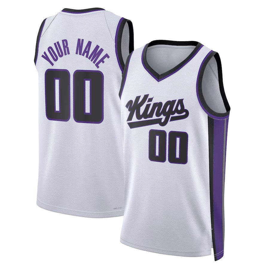 Custom S.Kings White Swingman Basketball Jerseys