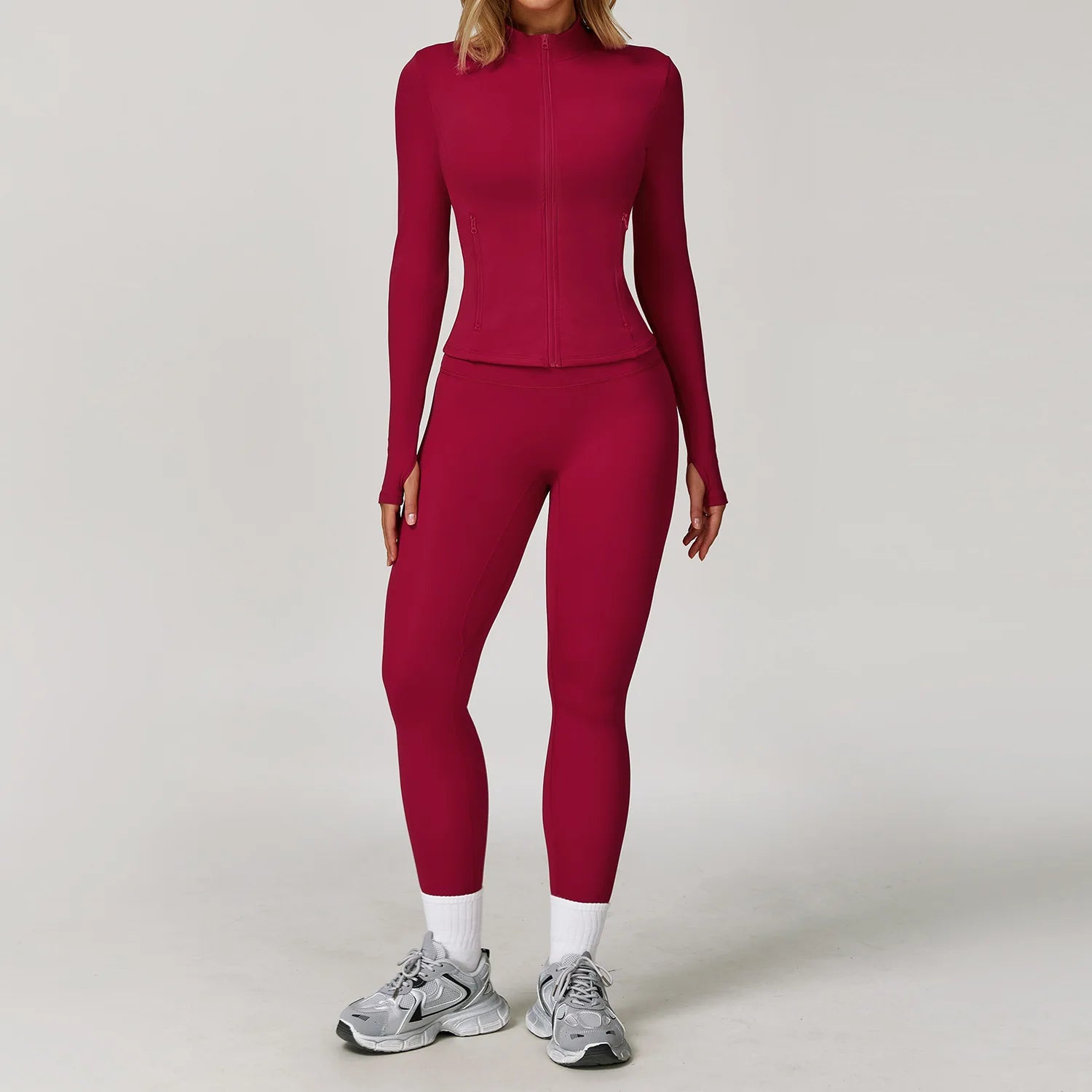 Yoga Suit 2/3PCS Women Tracksuit Sports Set Gym Set Running Workout Clothes Long Sleeve Sports Bra Athletic Wear Yoga Clothing