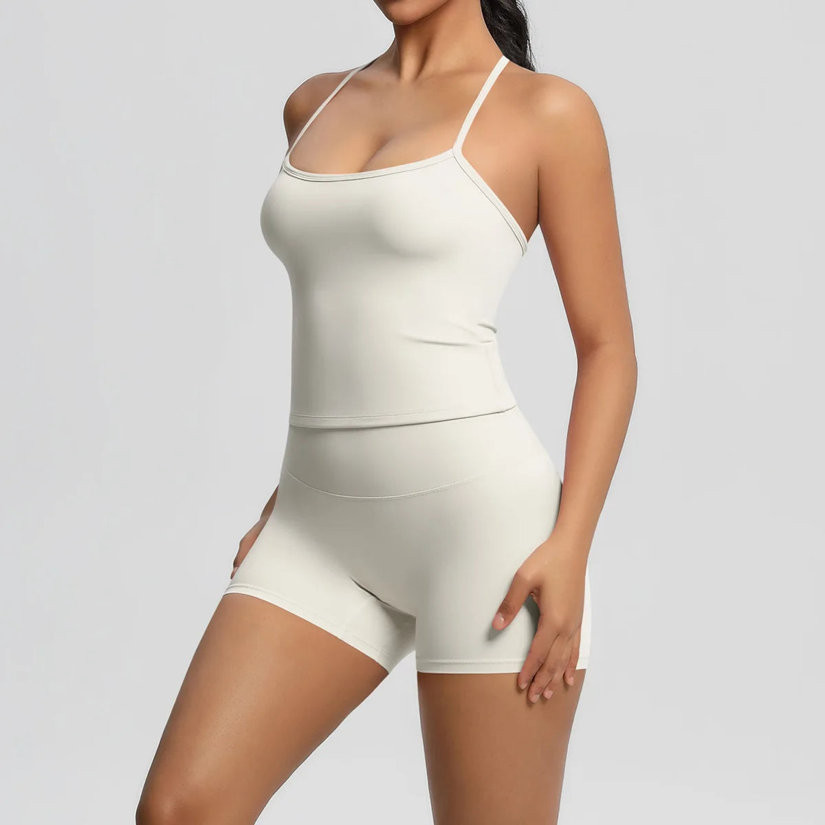 JUREN Yoga Sport Set Women Seamless Crop Top Bra Shorts Yoga Set Comfort Elastic Sportsuit Workout Outfit Fitness Gym Clothes