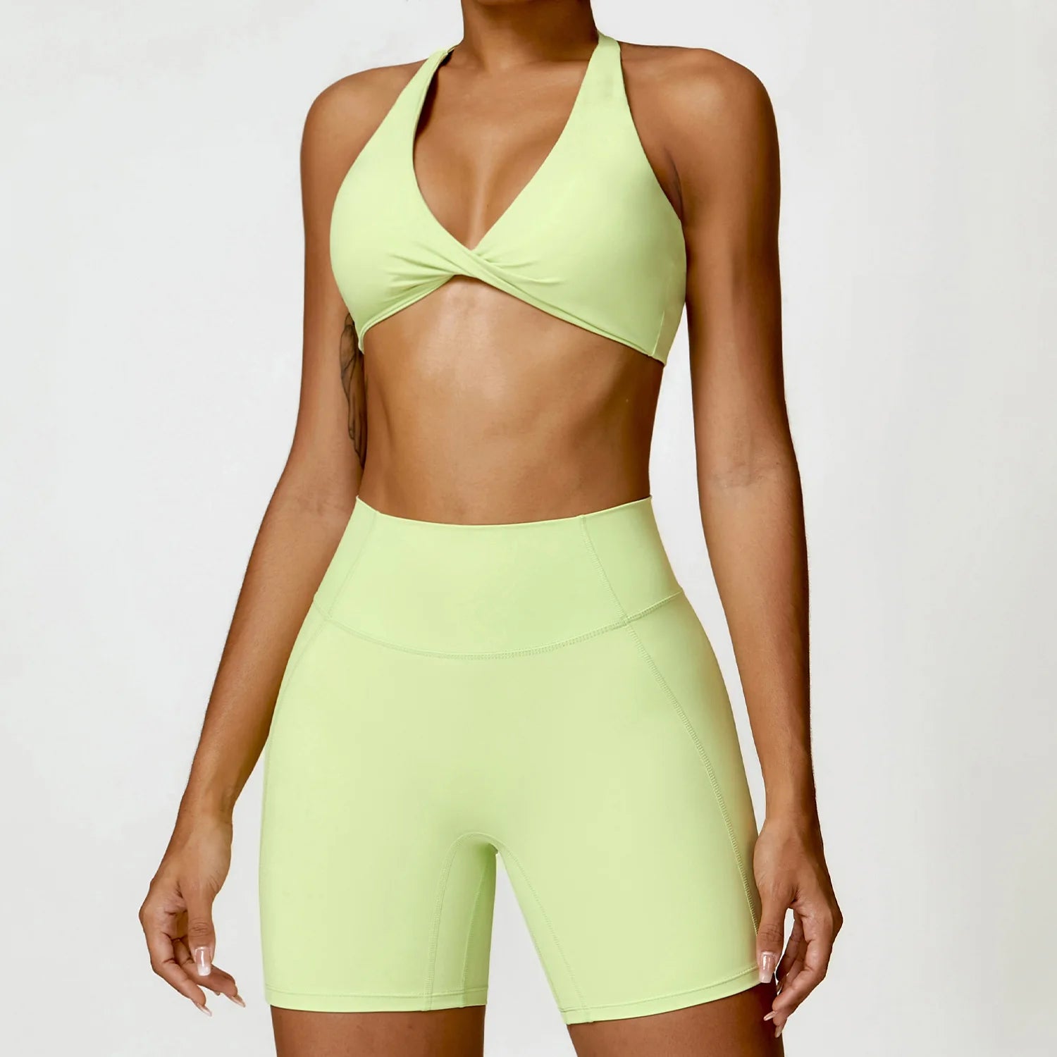 JUREN Yoga Set 2PCS Women Tracksuit Gym Workout Clothes Women's Push Up Bra High Waist Leggings Fitness Sportswear Sports Suits