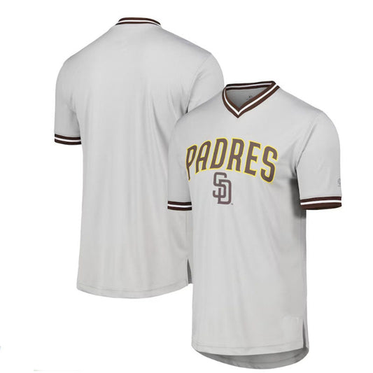 San Diego Padres V-Neck Jersey - Gray Baseball Jerseys