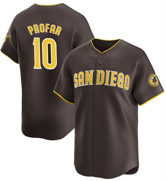 San Diego Padres #10 Jurickson Profar Brown 2024 Away Limited Baseball Stitched Jersey