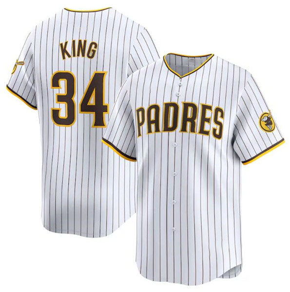 San Diego Padres #34 Michael King White 2024 Home Limited Baseball Stitched Jersey