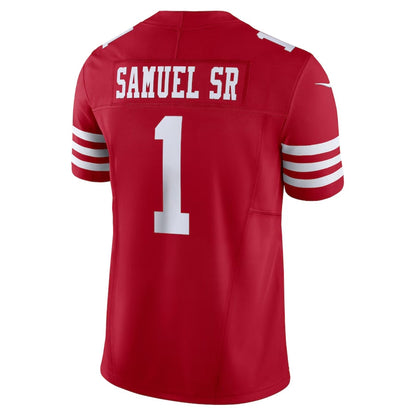 SF.49ers #1 Deebo Samuel Sr Legend Jersey - Scarlet American Football Jersey