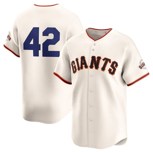San Francisco Giants 2024 #42 Jackie Robinson Day Home Limited Jersey – Cream Stitches Baseball Jerseys
