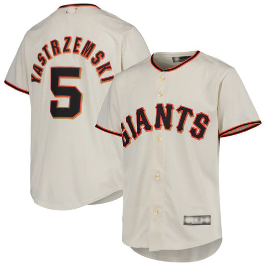San Francisco Giants #5 Mike Yastrzemski Cream Home Replica Player Jersey Baseball Jerseys