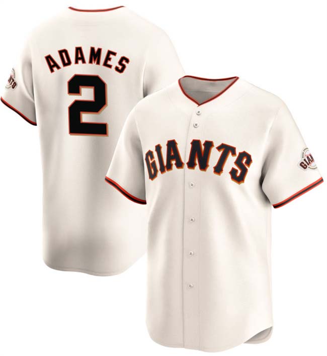 San Francisco Giants #2 Willy Adames Cream 2024 Home Limited Stitched Baseball Jersey