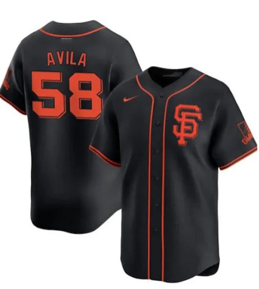 San Francisco Giants #58 Nick Avila Black 2024 Black AlternateLimited Stitched Baseball Jersey