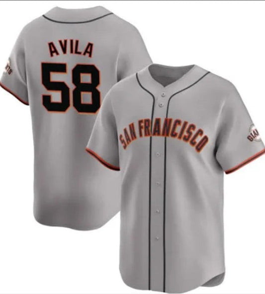 San Francisco Giants #58 Nick Avila Gray Away Limited Stitched Baseball Jersey