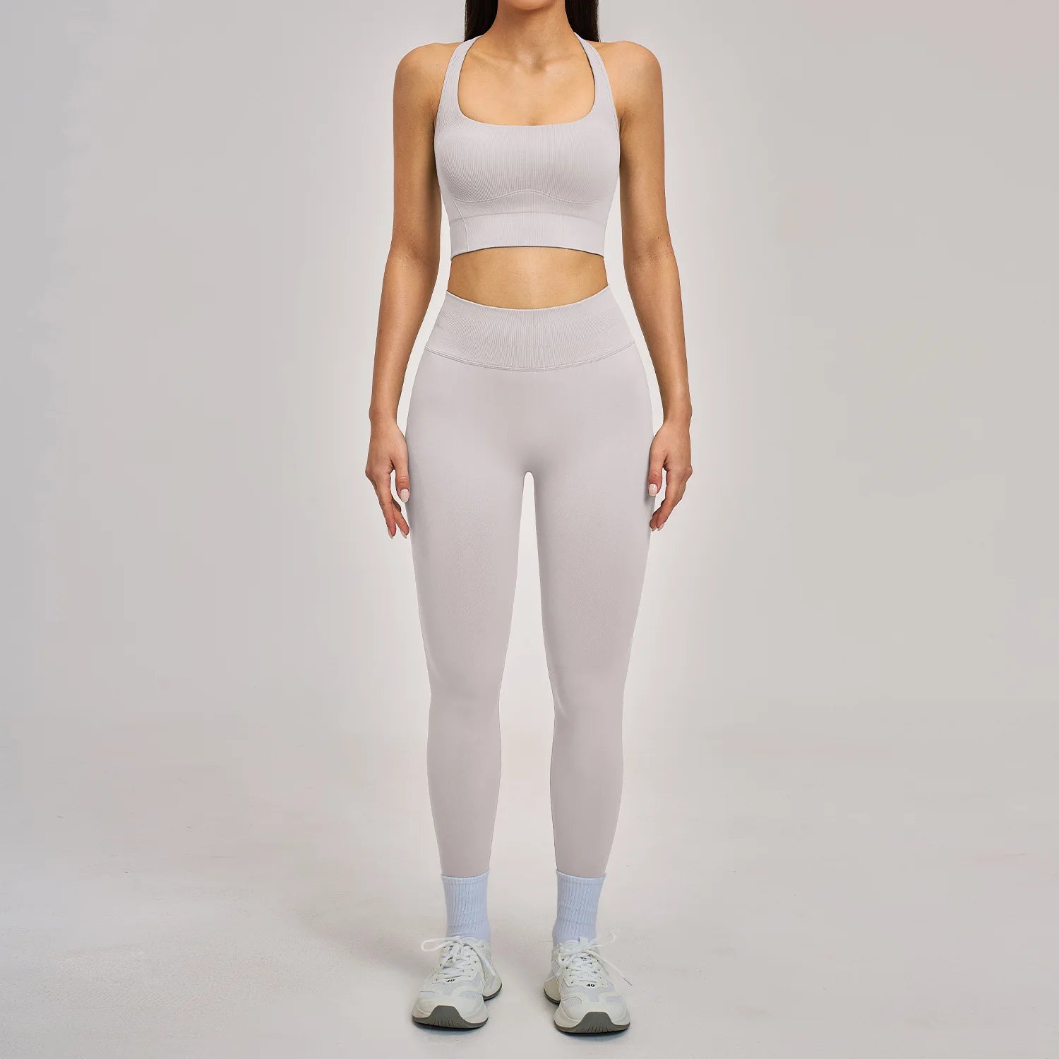 2pcs Yoga Set Women Seamless Sport Suit Gym Outfits Workout Clothes Gym Crop Top High Waist Legging Fitness Bra Set Sports Suits