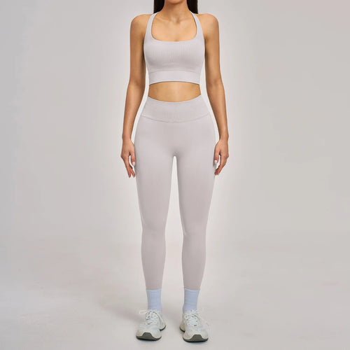 2pcs Yoga Set Women Seamless Sport Suit Gym Outfits Workout Clothes Gym Crop Top High Waist Legging Fitness Bra Set Sports Suits