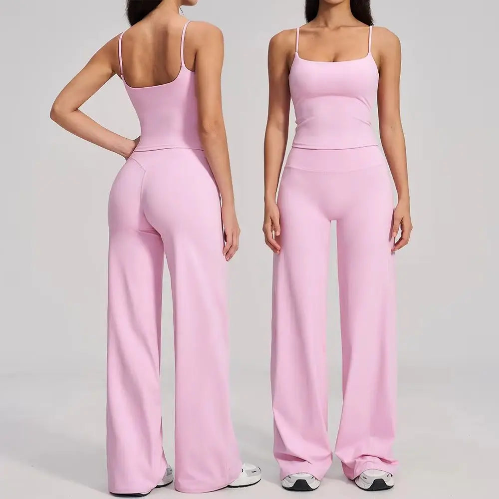 Yoga Set 2PCS Women Tracksuit Workout Outfits Fitness Set Sportswear High Waist Leggings Sports Bra Athletic Wear Gym Clothes