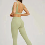 Yoga Clothes 2 Piece Women's Tracksuit Athletic Wear Fitness Suit Gym Outfits Workout Push Up Clothes Sports Bra Leggings Suit