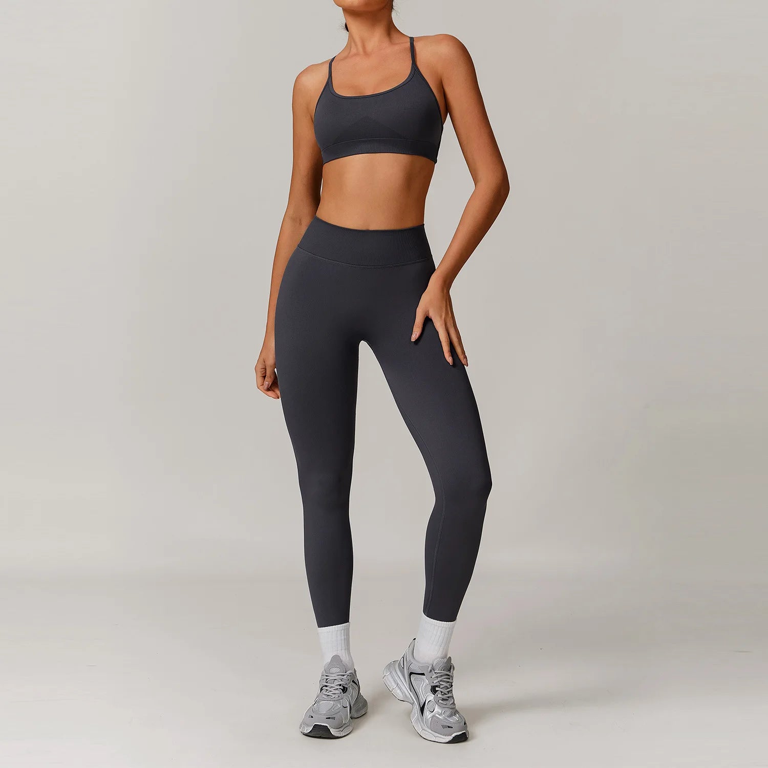 2/3PCS Yoga Set Women Workout Set Seamless Sportswear Gym Clothing Fitness Long Sleeve Crop Top High Waist Leggings Sports Suits