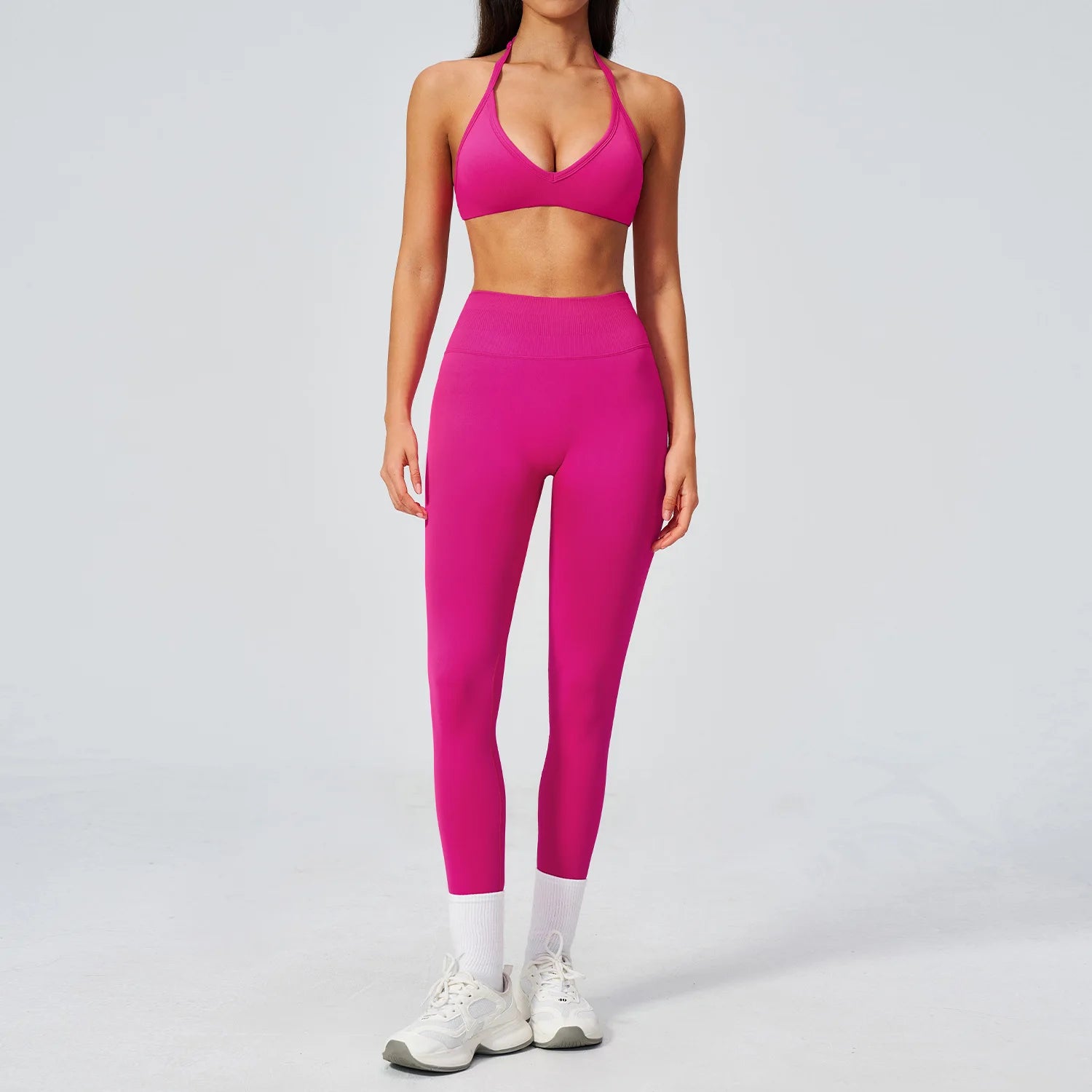 Seamless 2PCS Yoga Clothes Women's Tracksuit Athletic Wear Pilates Fitness Set Gym Workout Sets Push Up Sports Bra Leggings Suit