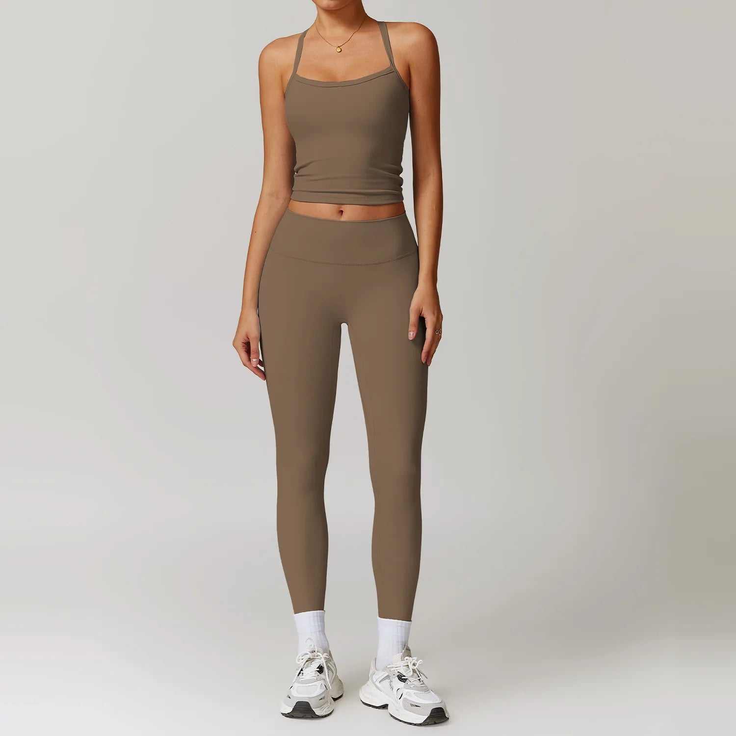 2PCS Yoga Set Women's Tracksuit Workout Outfits Push Up Sportswear Gym Clothing Running High Waist Leggings Fitness Sports Suits