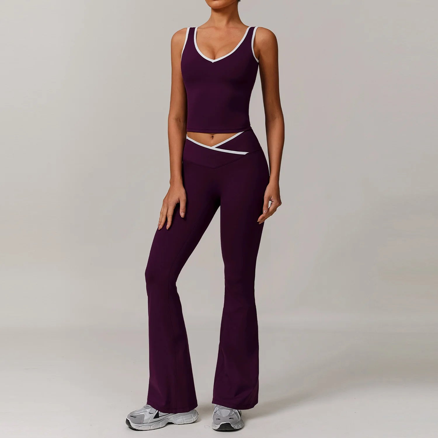 2PCS Yoga Set Women Tracksuit Nude Feeling Workout Sets Gym Clothes Push Up Fitness Running Sportwear Sport Bra Leggings Suit