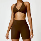 JUREN Yoga Set 2PCS Women Tracksuit Gym Workout Clothes Women's Push Up Bra High Waist Leggings Fitness Sportswear Sports Suits