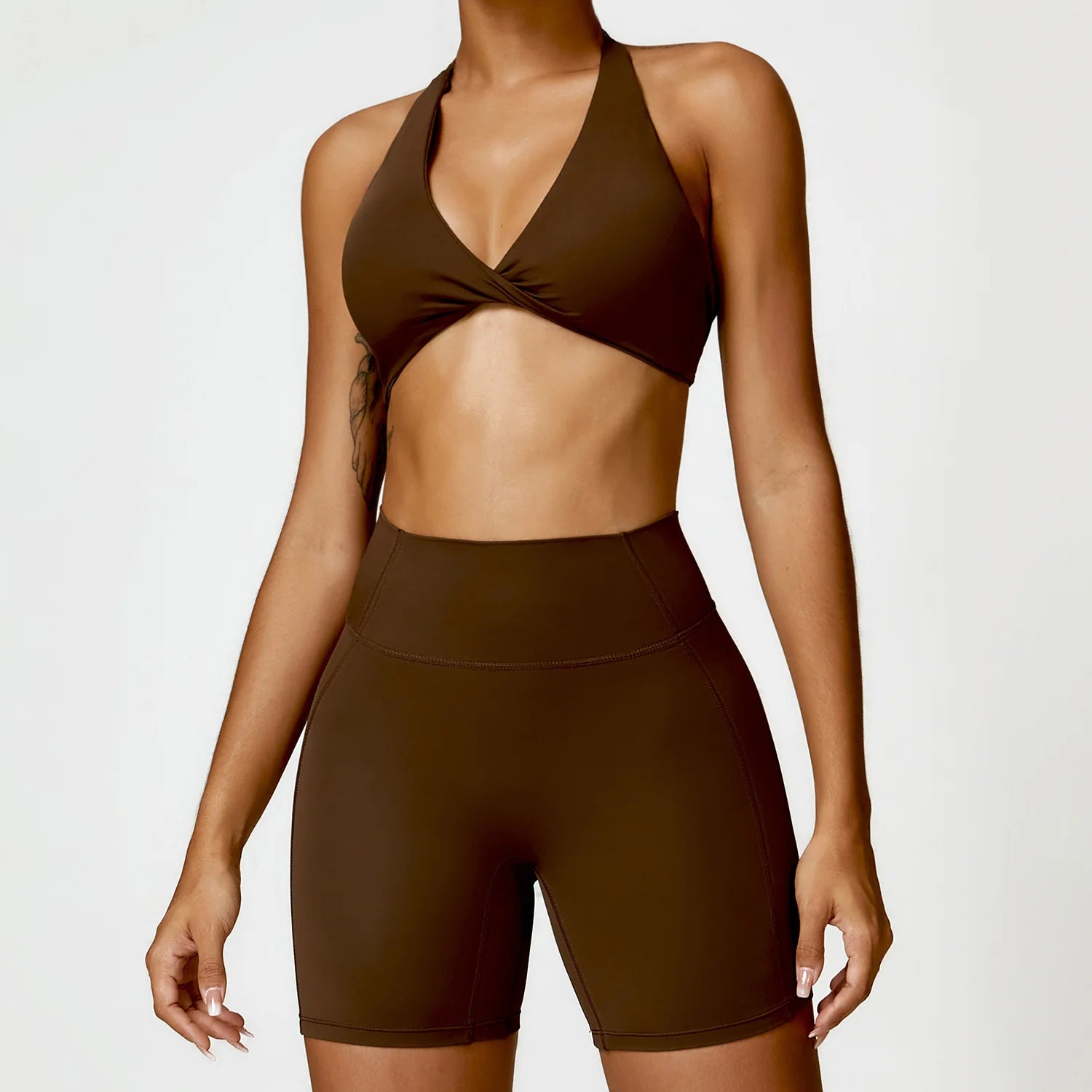 JUREN Yoga Set 2PCS Women Tracksuit Gym Workout Clothes Women's Push Up Bra High Waist Leggings Fitness Sportswear Sports Suits