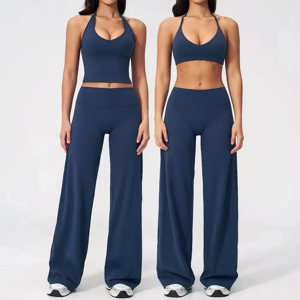 Yoga Set 2 Pieces Women Tracksuit Sportswear Running Workout Clothes Athletic Wear Gym Outfits Legging Fitness Bra Sports Suits