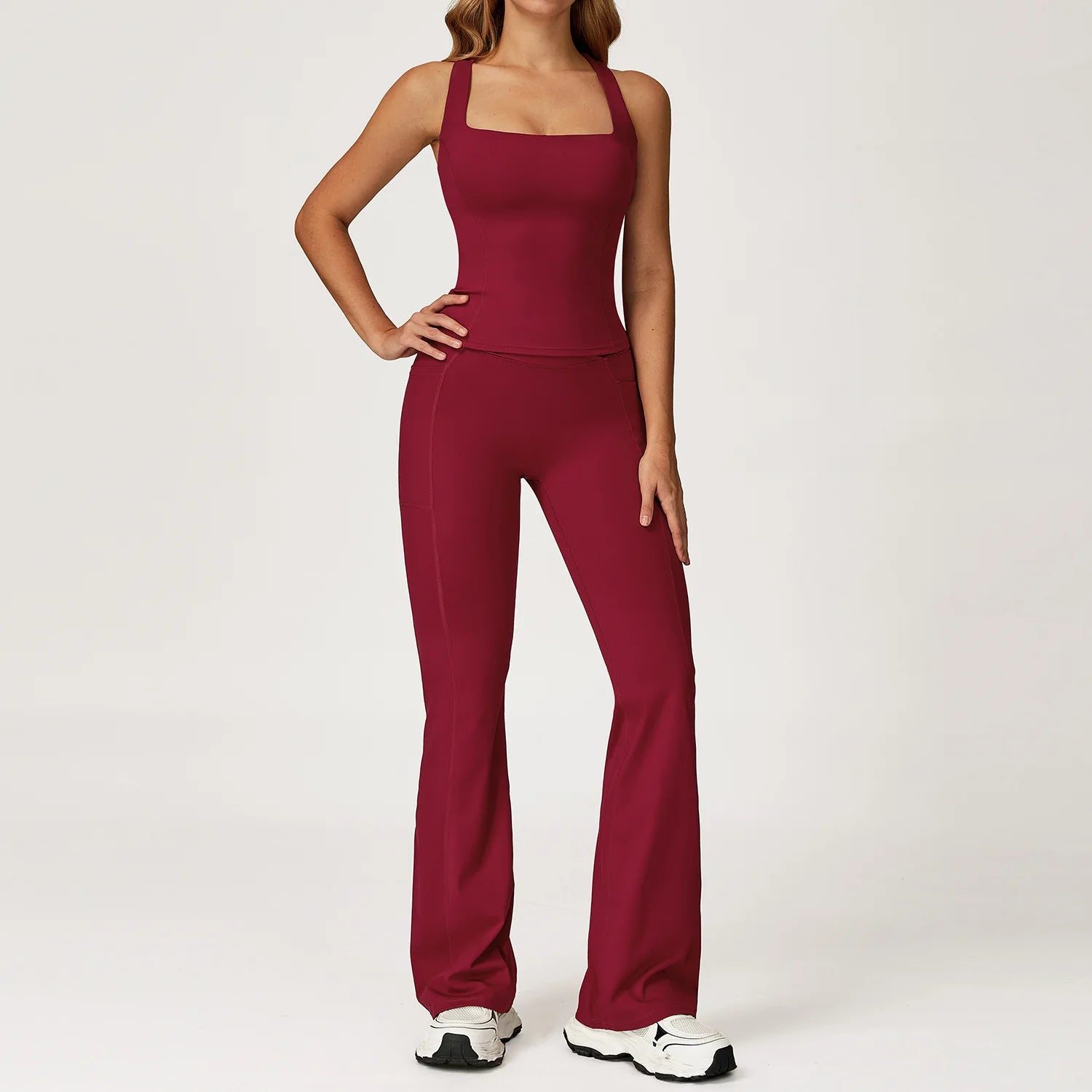 2PCS Yoga Set Gym Clothes Workout Sportswear Yoga Suits Women Tracksuits Fitness Outfits Sports Bra Gym Leggings Athletic Wear