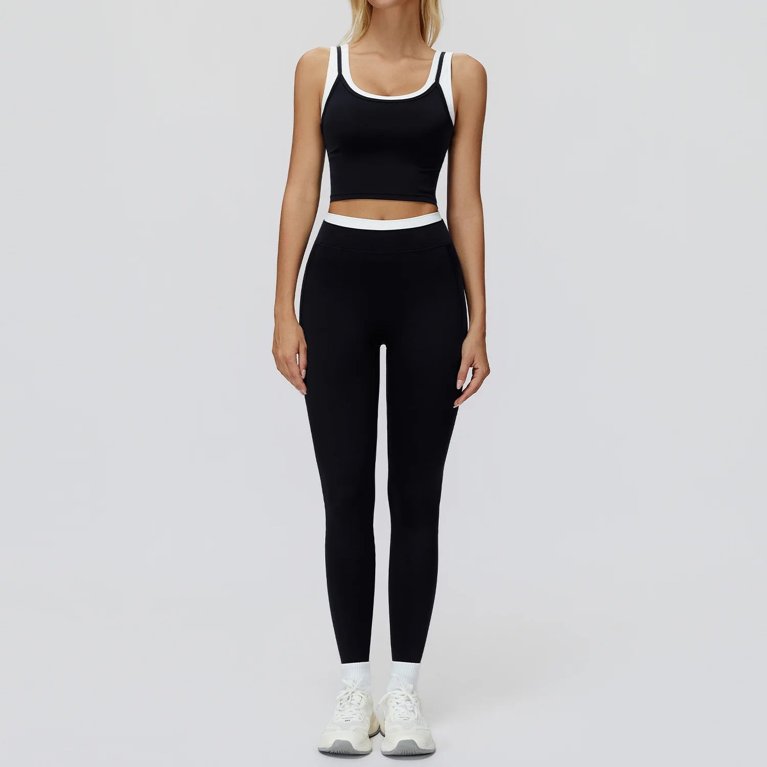 2PCS Sportswear Women Yoga Set Gym Clothes Workout Outfits Sportswear Yoga Suits Fitness Set Tracksuits Sports Bra Gym Leggings