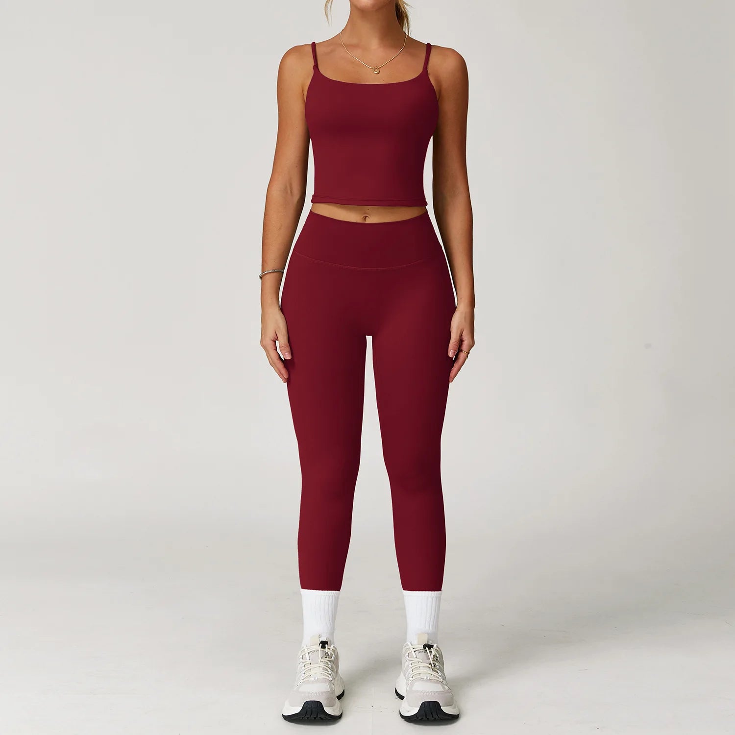 Sportswear Women's Tracksuit 2 Pieces Yoga Set Workout Clothes Running Gym Clothing High Waist Leggings Fitness Bra Sports Suits