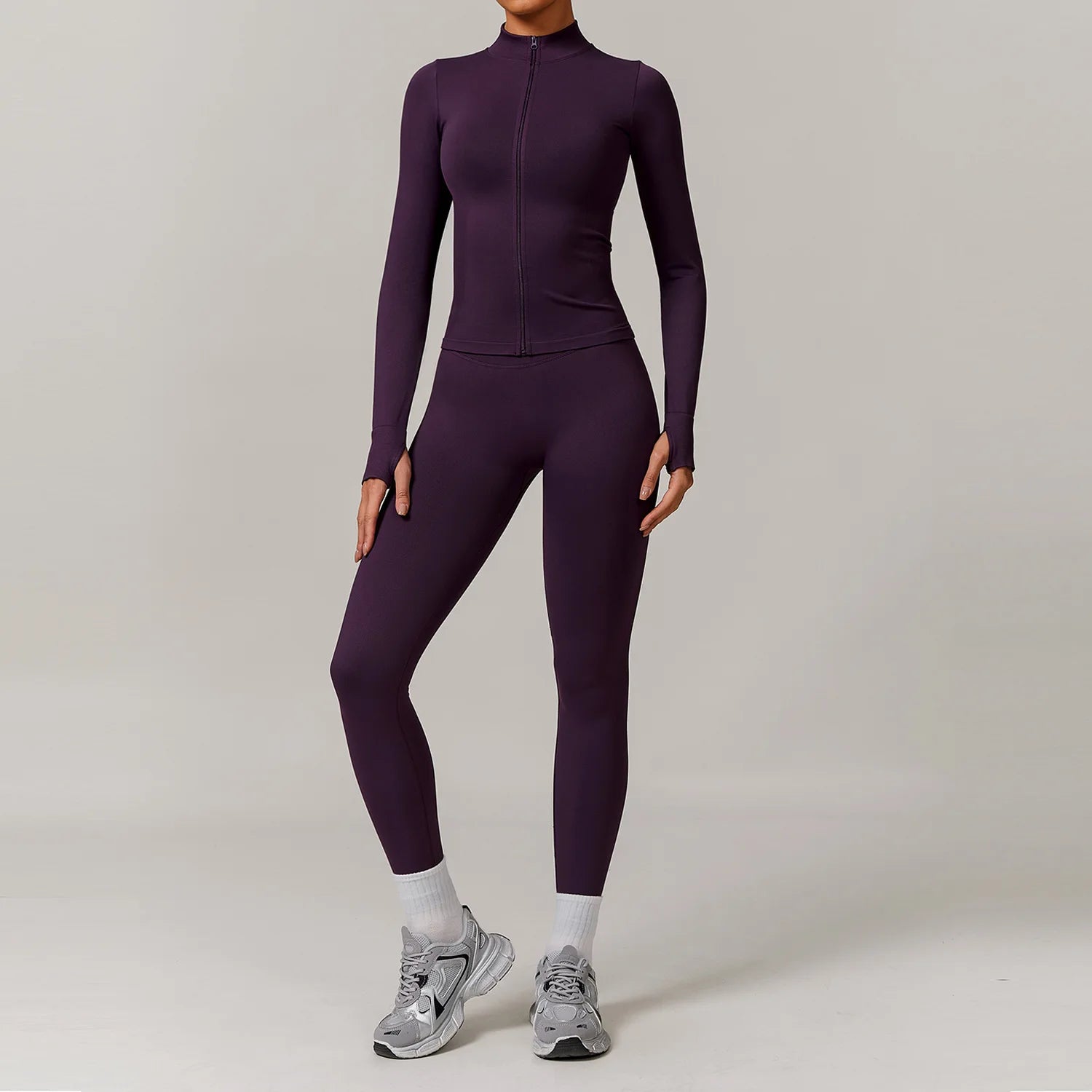 2/3PCS Yoga Set Women Workout Set Seamless Sportswear Gym Clothing Fitness Long Sleeve Crop Top High Waist Leggings Sports Suits