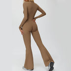 Winter Yoga Suit Gym Set Women Tracksuit Thicken Sportswear Zipper Fitness Long Sleeved Sports Jumpsuit Push Up Workout Clothes