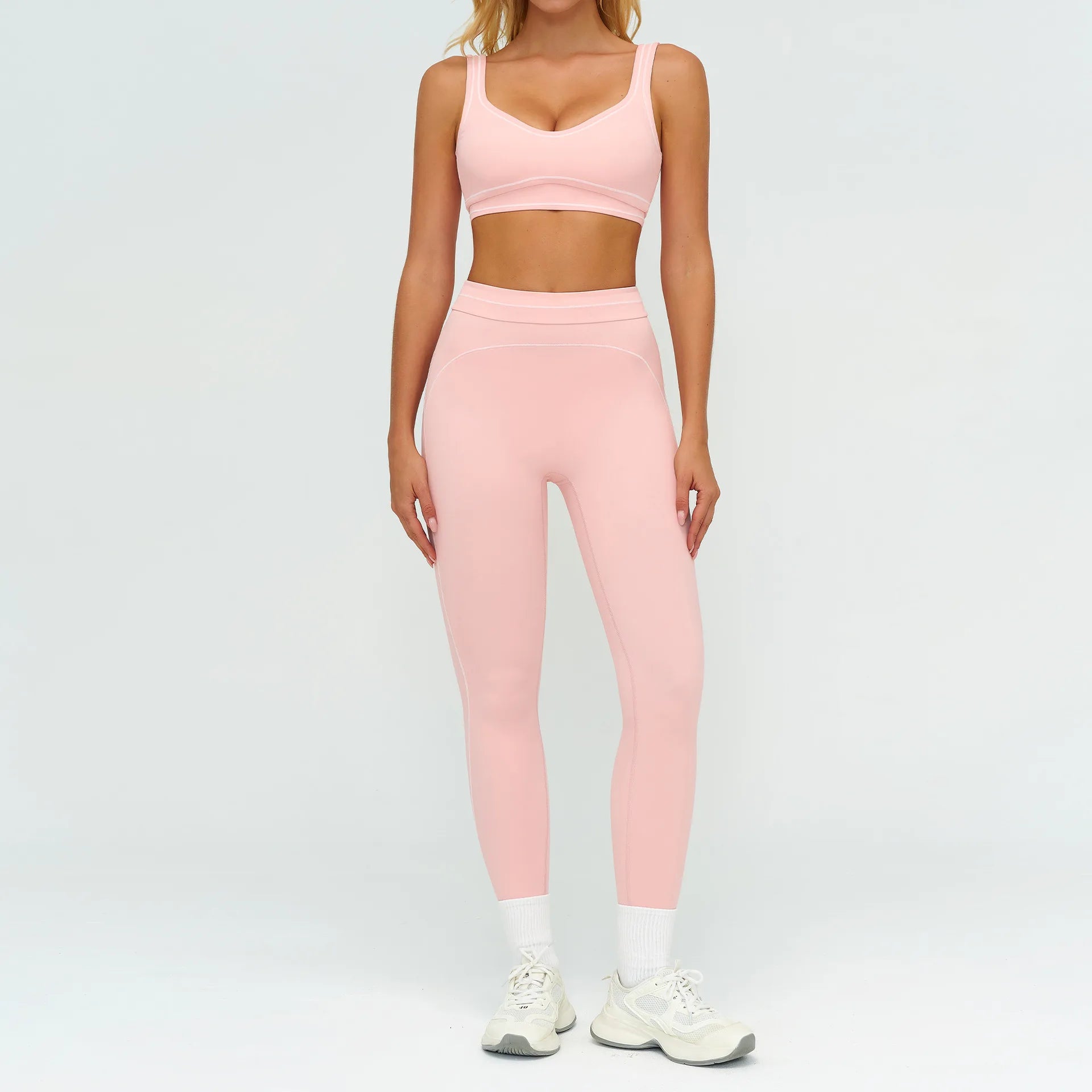 Women's Tracksuit Yoga Set 2PCS Sport Suit Gym Wear Workout Clothes Gym Outfits High Waist Legging Fitness Bra Set Sports Suits