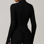 Sports Jacket Women Long Sleeve Zip Fitness Yoga Shirt Winter Warm Gym Top Activewear Running Coats PushUp Workout Clothes Women