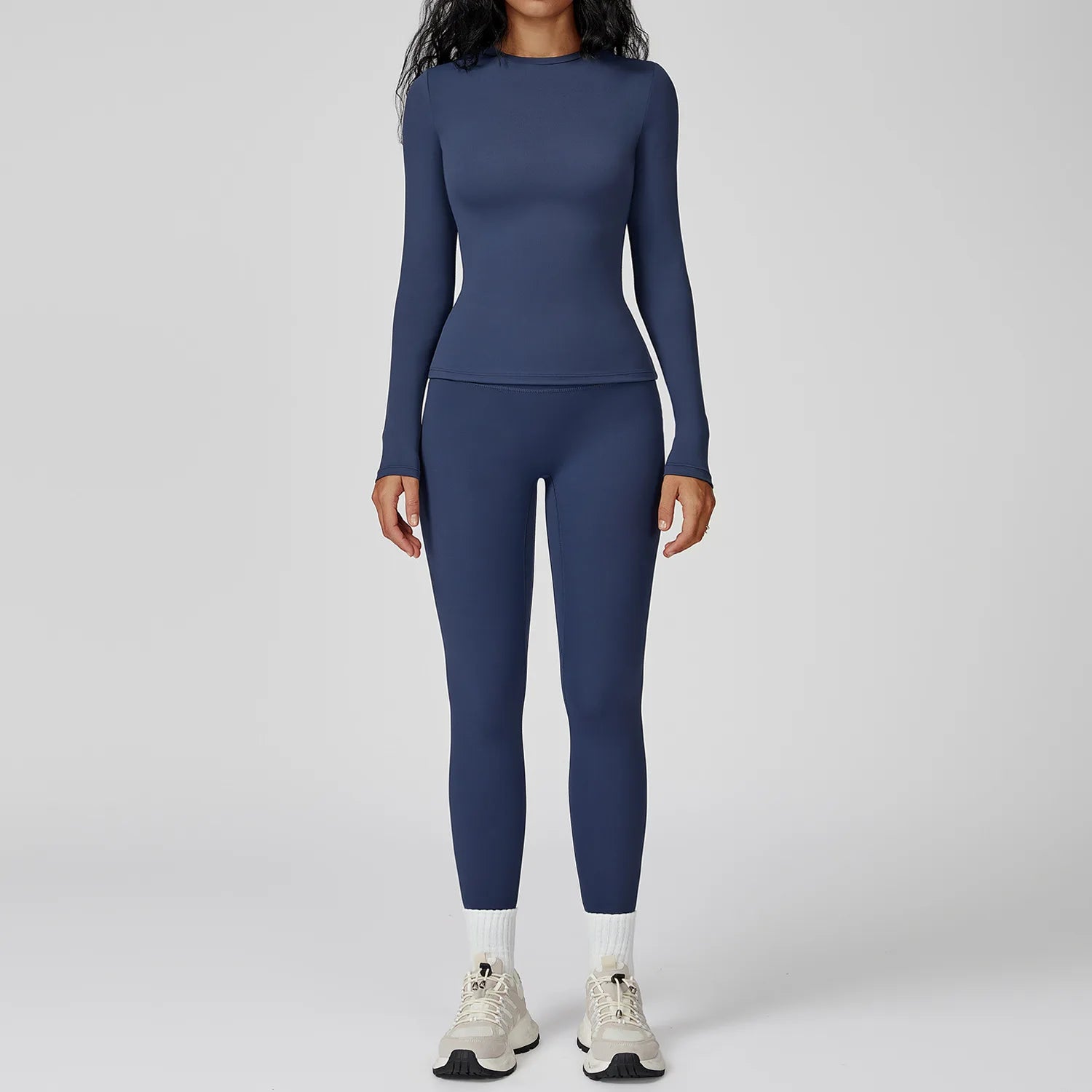 2PCS Yoga Suit Sports Set Gym Set Women Tracksuit Running Workout Clothes Female Long Sleeve Fitness Athletic Wear Yoga Clothing