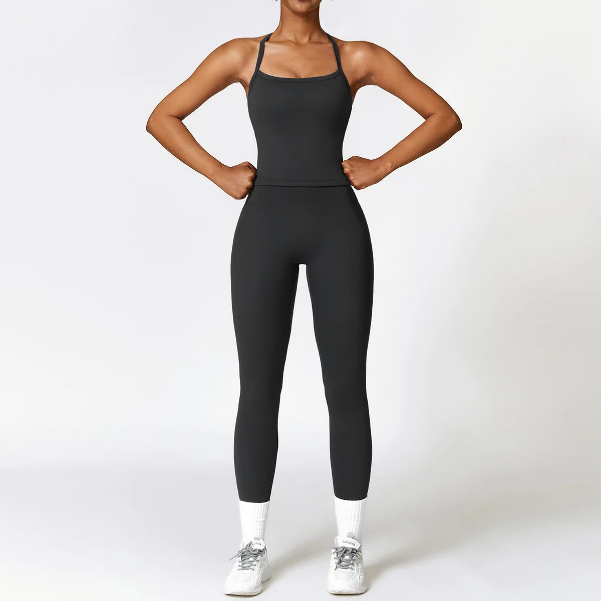 2PCS Yoga Set Women's Tracksuit Workout Outfits Push Up Sportswear Gym Clothing Running High Waist Leggings Fitness Sports Suits
