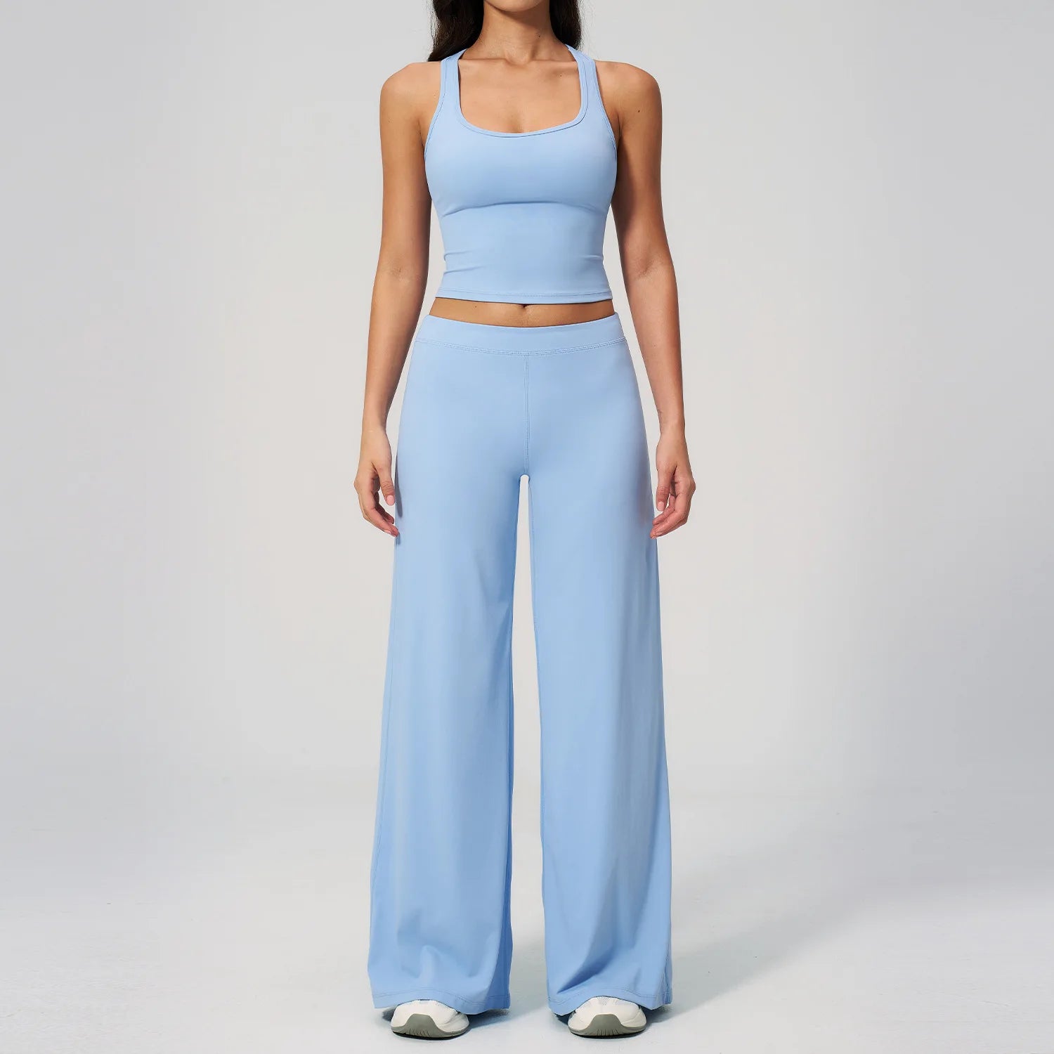 2 Pieces Yoga Set Women's Tracksuit Athletic Wear Fitness Suit Gym Outfits Workout Clothes Push Up Sports Bra Capri Pants Suit