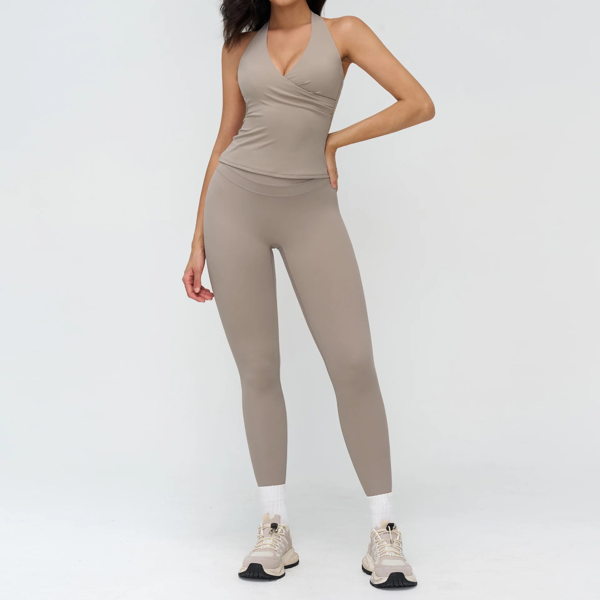 Sportswear 2 Piece Yoga Clothes Women's Tracksuit Athletic Wear Fitness Set Gym Workout Outfits Push Up Sports Bra Leggings Suit