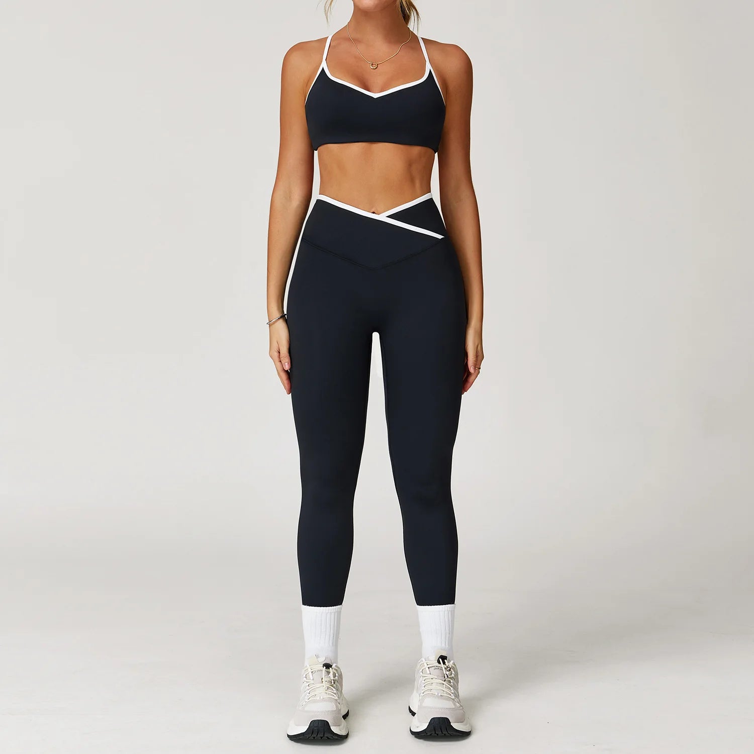 Women's Clothes Yoga Set 2 Pieces Workout Tracksuit Sportswear Gym Clothing High Waist Bell-bottoms Sexy Fitness Bta Sports Suit