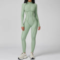 Women Sport Bodysuit Fitness Yoga Zipper Jumpsuit High Elasticity Outdoors Gym Tracksuits Workout Sports Sexy Jumpsuit Sportwear