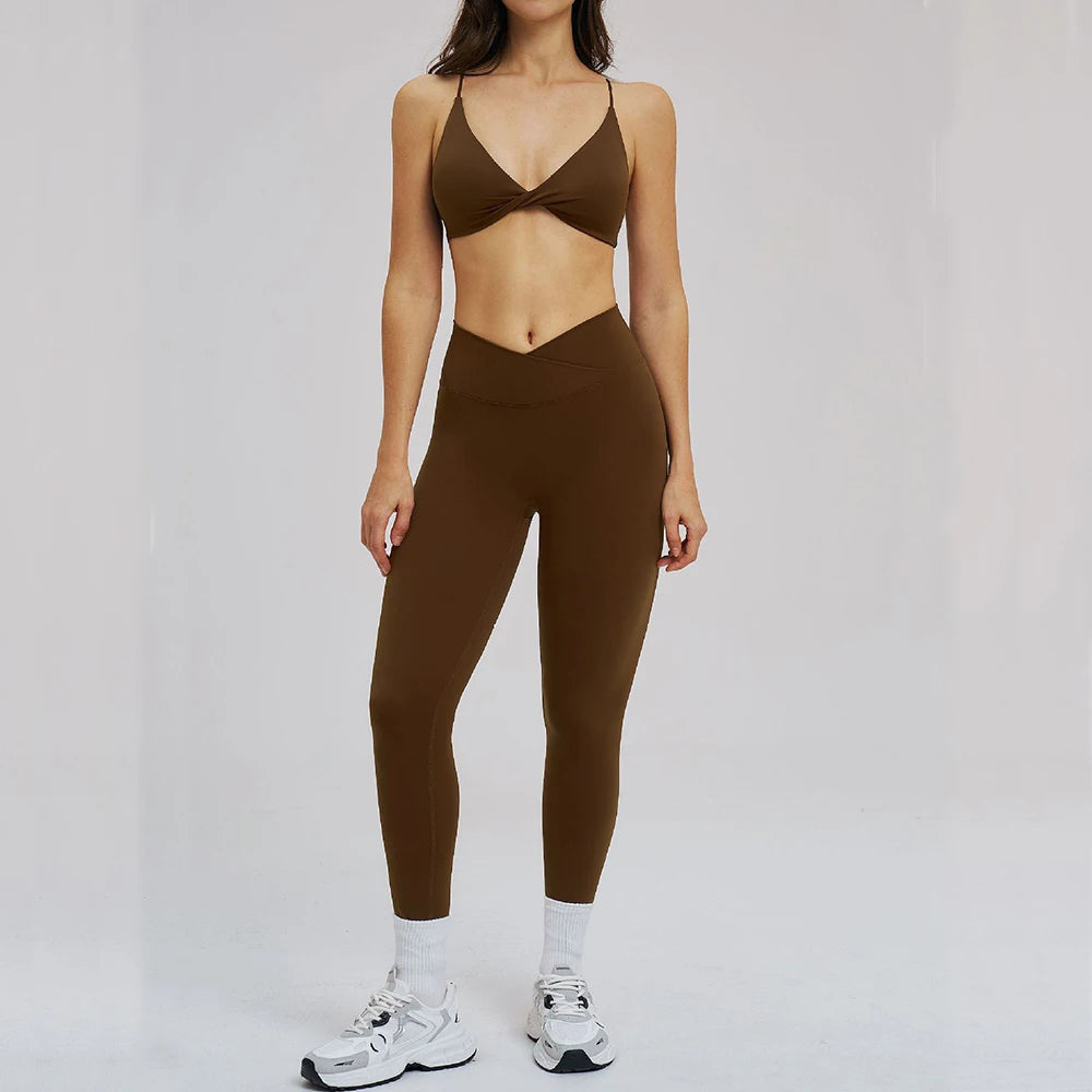 Yoga Clothes Women's Tracksuit Gym Outfits 2PCS Athletic Wear Fitness Suit Workout Push Up Clothes Sports Bra Leggings Suit