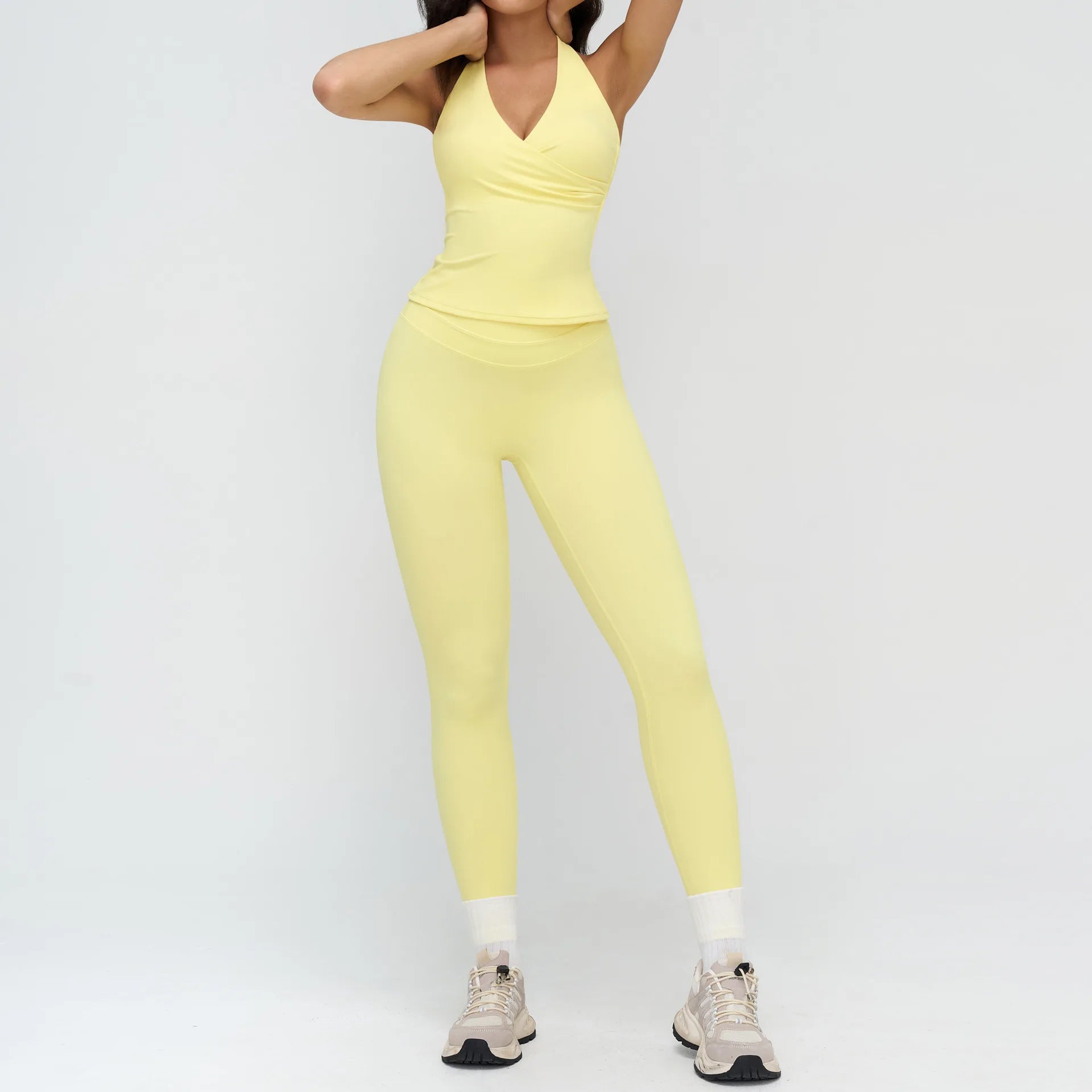 Sportswear 2 Piece Yoga Clothes Women's Tracksuit Athletic Wear Fitness Set Gym Workout Outfits Push Up Sports Bra Leggings Suit