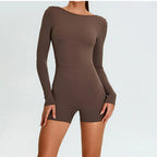 Yoga Suit Yoga Jumpsuit Long Sleeved Backless Rompers Sports Wear Gym Set Fitness Bodysuits Women Dance Running Workout Clothes