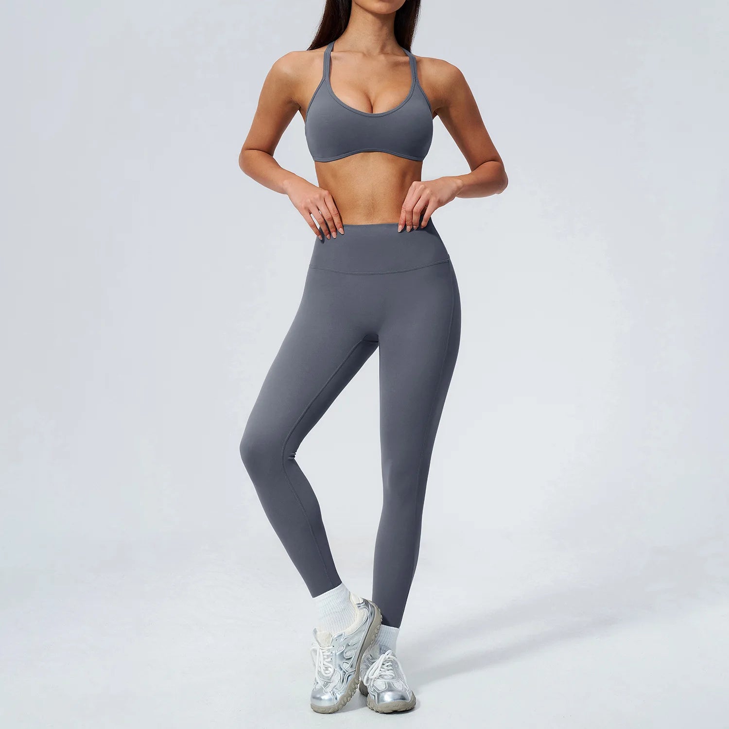 Yoga Suit Women Tracksuit 2pcs Athletic Wear Sports Bra High Waist Leggings Gym Set Fitness Outfits Workout Clothes Sportswear