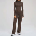 Yoga Set 2PCS Sportswear Sports Outfits Women Tracksuits Yoga Suit Gym Clothes Workout Legging Fitness Long Sleeve Sports Suit