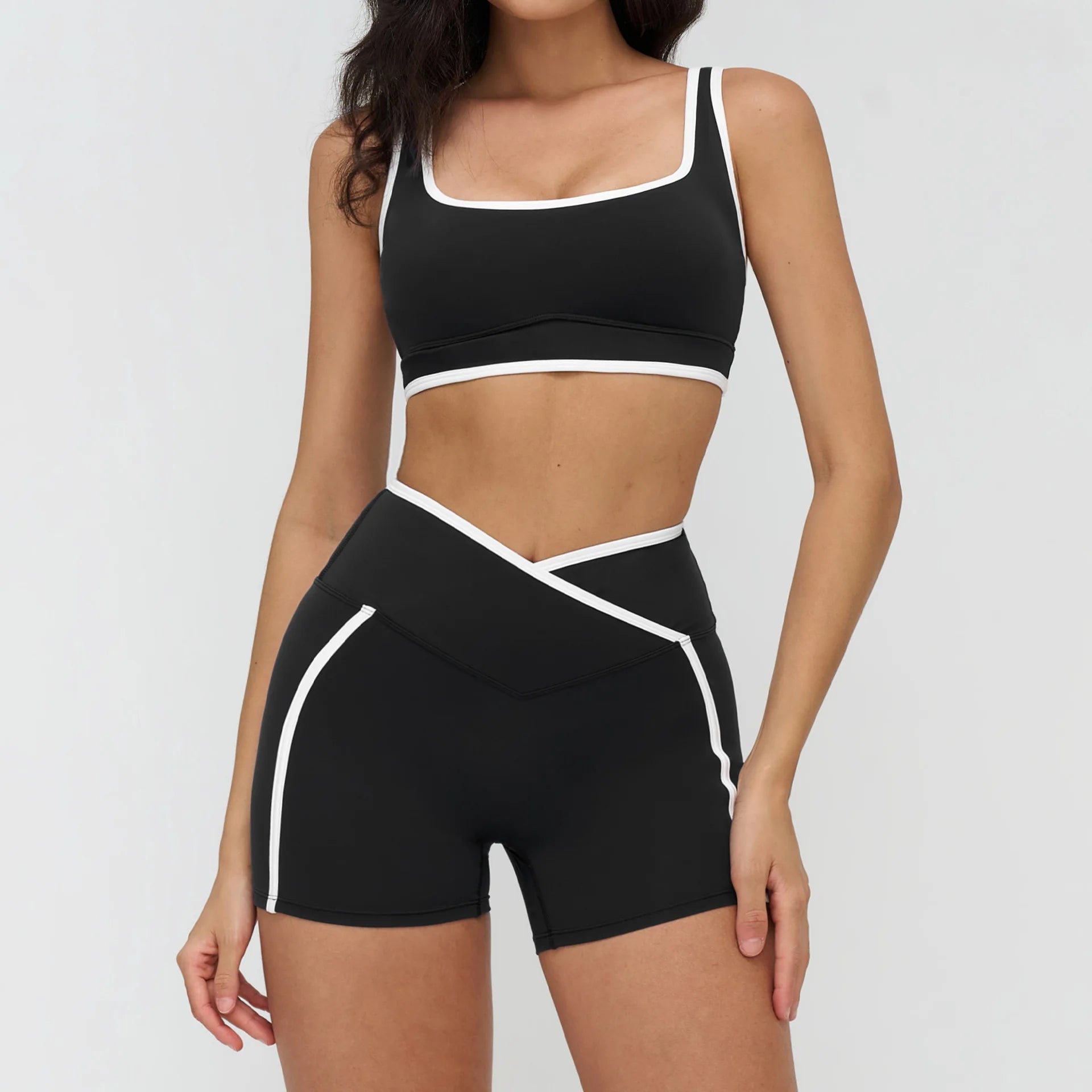2 Pieces Yoga Set Workout Outfits Fitness Sportswear Gym Tracksuit High Waist Leggings Sports Bra Athletic Wear Women Clothes