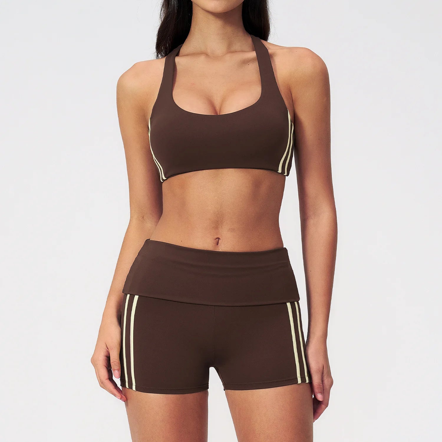 Yoga Set 2PCS Women's Tracksuit Workout Outfits Sportswear Gym Clothing High Waist Capri Pants Athletic Wear Fitness Sports Suit