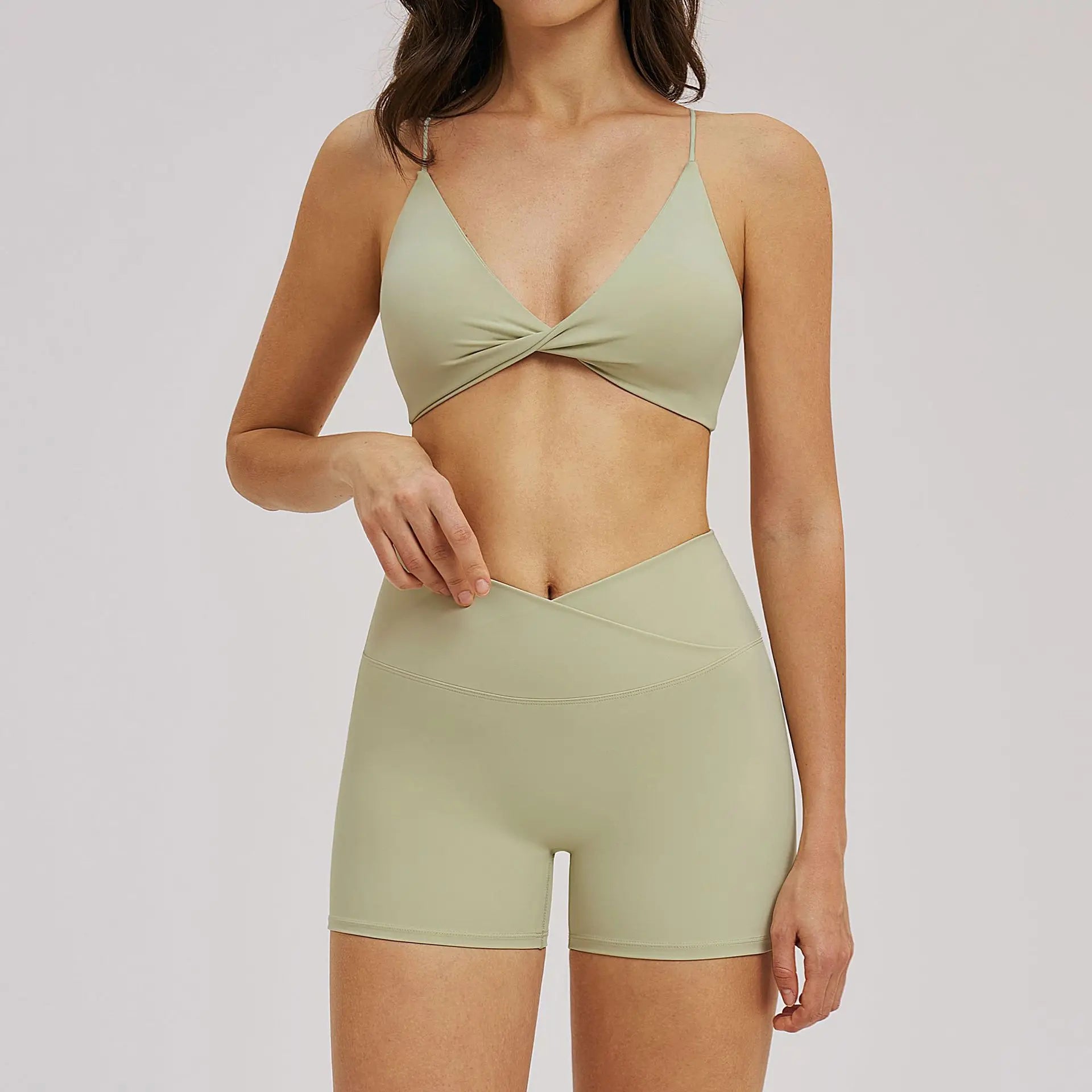 Yoga Set 2PCS Women's Tracksuit Sexy Sport Bra High Waist Sports Shorts Gym Outfits Fitness Sleeveless Workout Suit Sporstwear