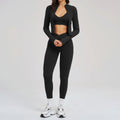 Yoga Set 3PCS Sportswear Women Long Sleeve Gym Clothes Yoga Suits Women's Fitness Set Sports Bra Gym Outfits Workout Leggings