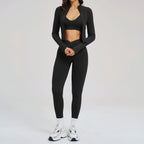Yoga Set 3PCS Sportswear Women Long Sleeve Gym Clothes Yoga Suits Women's Fitness Set Sports Bra Gym Outfits Workout Leggings