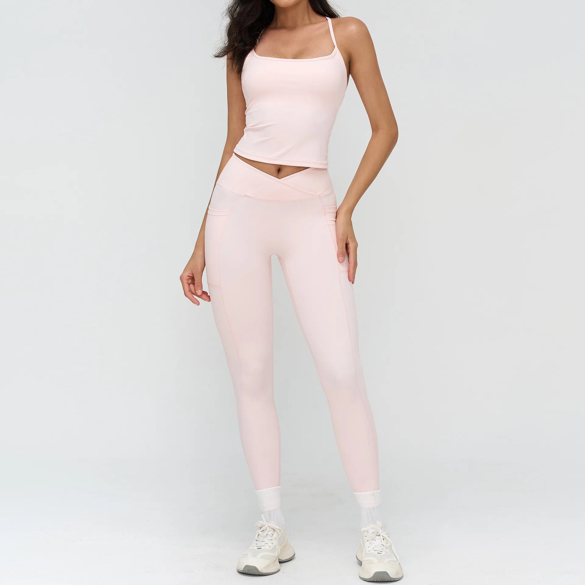 Gym Outfits 2PCS Yoga Clothes Women's Tracksuit Athletic Wear Pilates Fitness Suit Workout Sets Push Up Sports Bra Leggings Suit